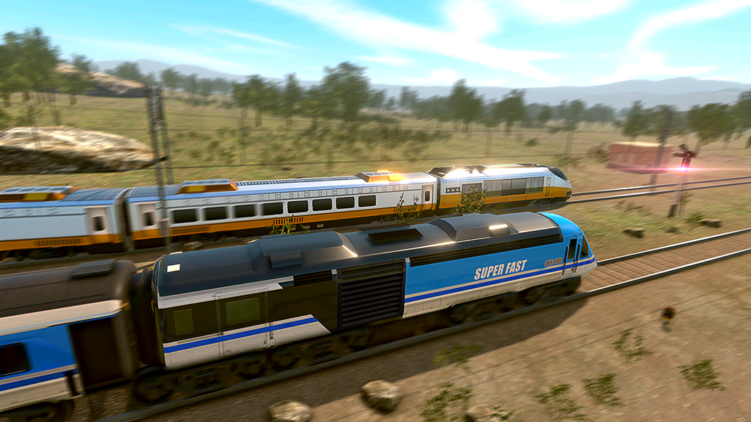 Train Racing Euro Simulator 3D - Gameplay image of android game