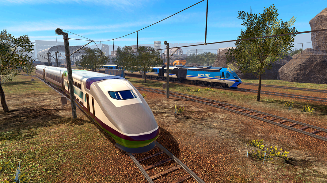 Train Racing Euro Simulator 3D - Gameplay image of android game