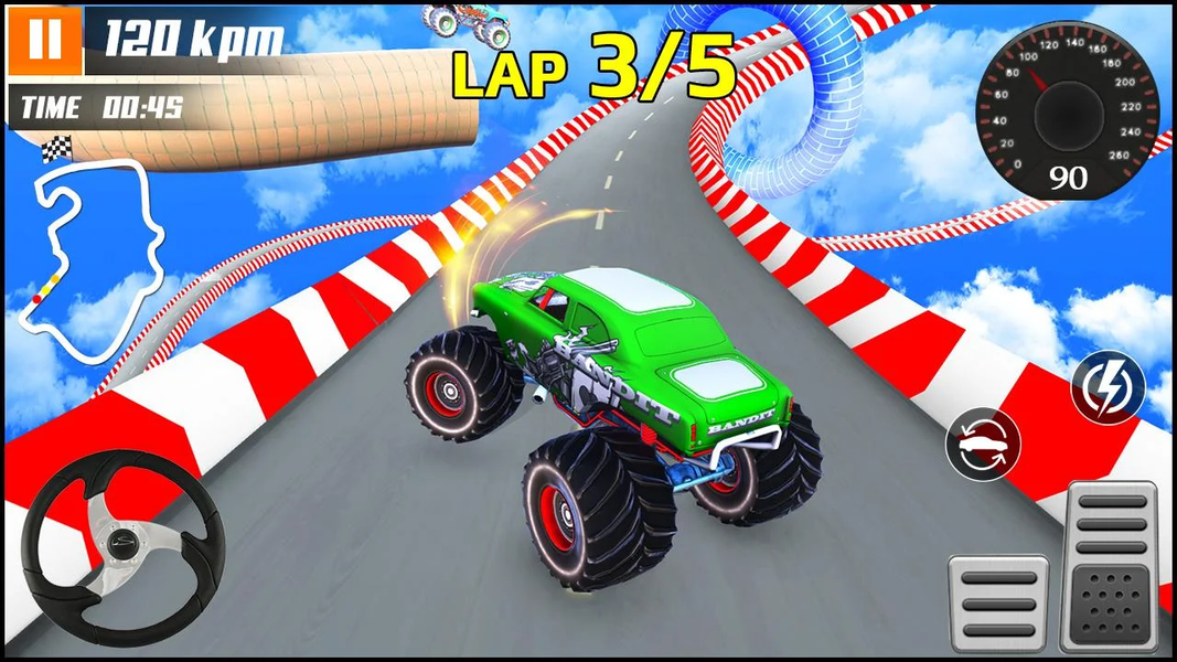 Car Games- Monster Truck Stunt - Gameplay image of android game