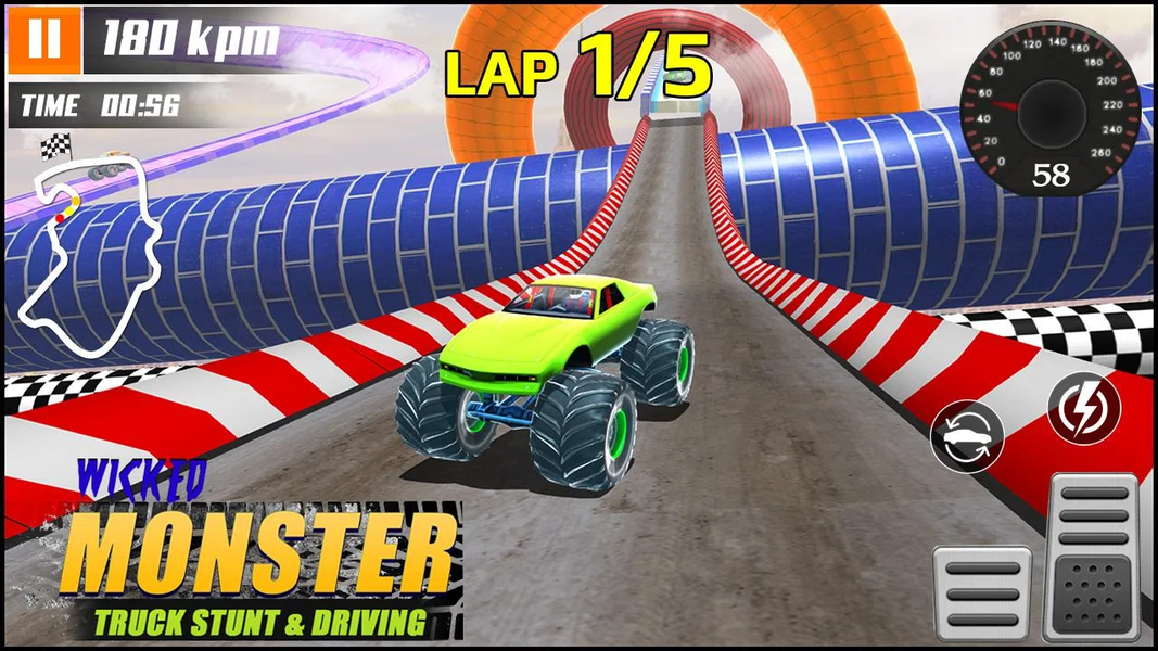 Car Games- Monster Truck Stunt - Gameplay image of android game