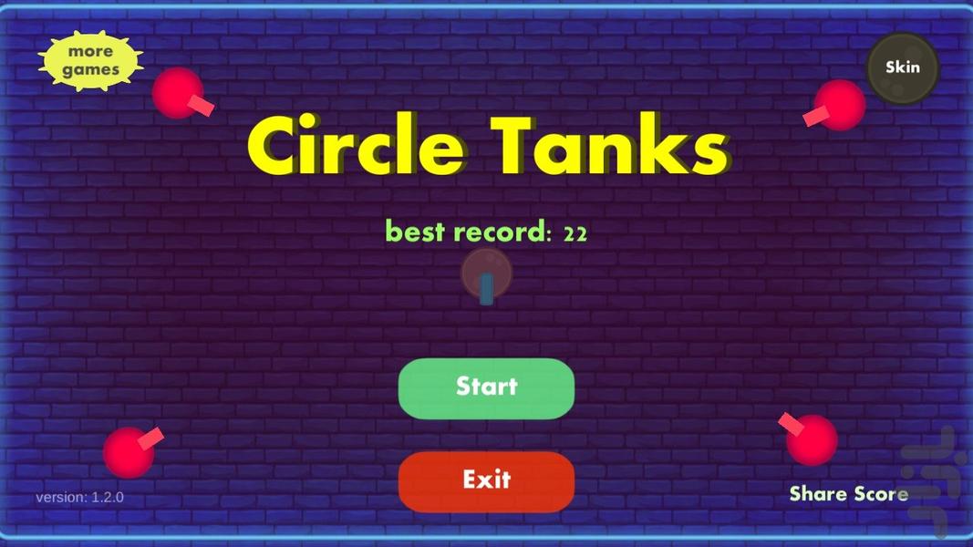 Circle Tanks - Gameplay image of android game