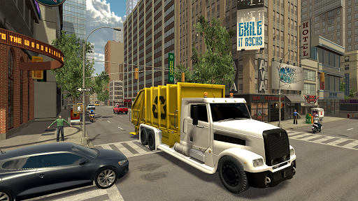 Trash Truck Simulator : Free Truck Driving Games - Gameplay image of android game