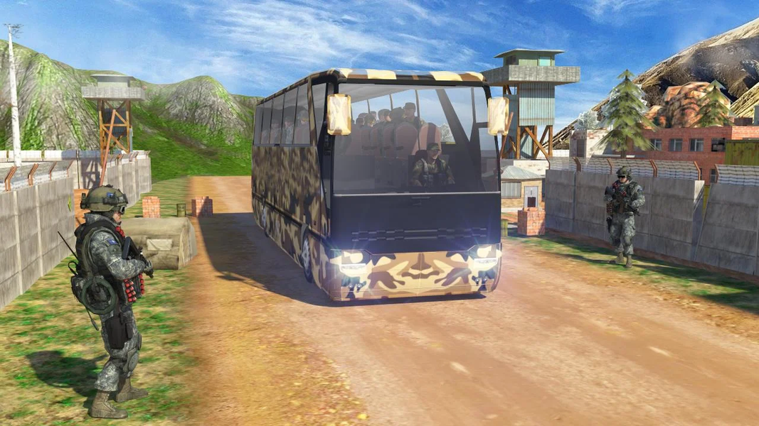 US Army Bus Driving - Gameplay image of android game