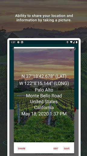 My GPS Coordinates - عکس برنامه موبایلی اندروید