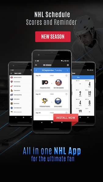 ۲۴/۲۵ NHL Schedule & Reminder - عکس برنامه موبایلی اندروید