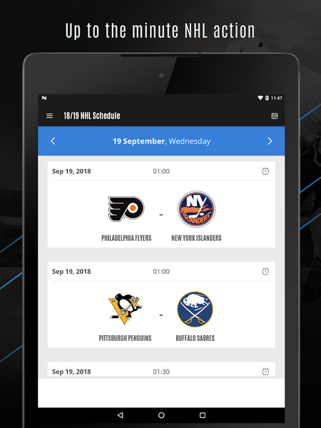 ۲۵/۲۶ NHL Schedule & Reminder - عکس برنامه موبایلی اندروید