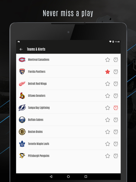 ۲۵/۲۶ NHL Schedule & Reminder - عکس برنامه موبایلی اندروید