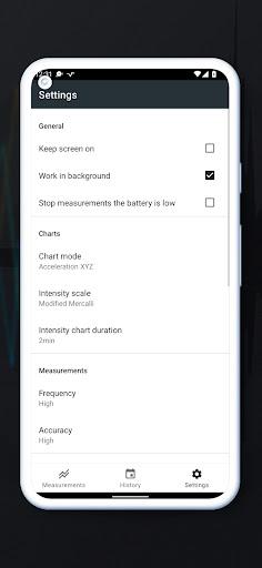 Vibration meter - Seismometer - عکس برنامه موبایلی اندروید