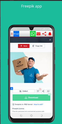 Freepik App - عکس برنامه موبایلی اندروید