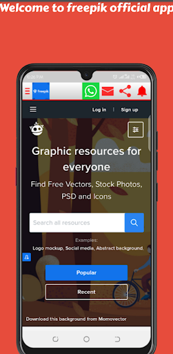 Freepik App - عکس برنامه موبایلی اندروید