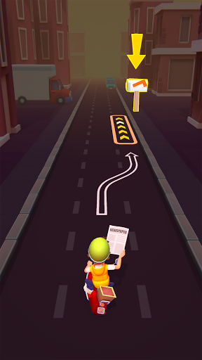 Deliveryman: running bike race ۳D - عکس بازی موبایلی اندروید