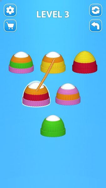 Cozy Knitting: Color Sort Game - Gameplay image of android game