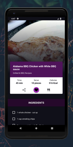 Grilled Chicken Recipes - Image screenshot of android app