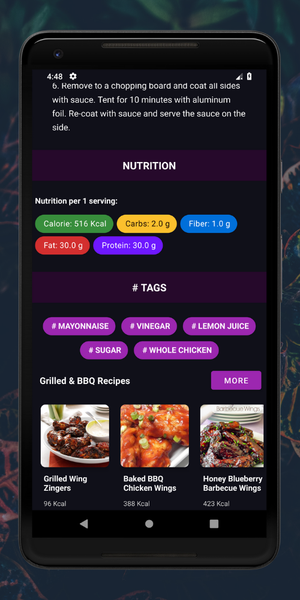 Grilled Chicken Recipes - Image screenshot of android app