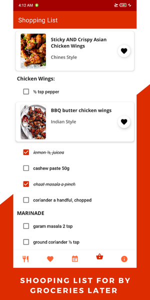 Chicken Wings Recipes Cooking - Image screenshot of android app