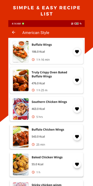 Chicken Wings Recipes Cooking - Image screenshot of android app