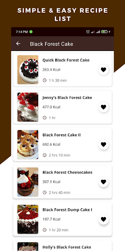 Easy Chocolate Cake Recipes - Image screenshot of android app
