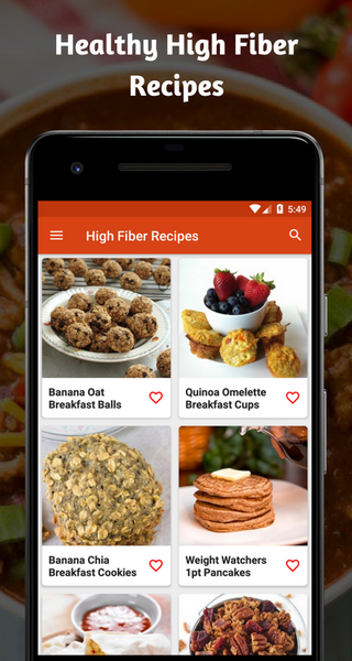 High Fiber Recipes: Healthy Hi - عکس برنامه موبایلی اندروید