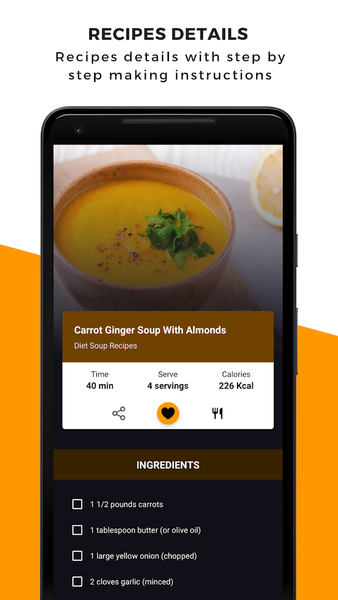 Diet Soup Recipes Offline App - Image screenshot of android app