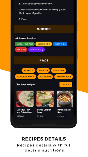 Diet Soup Recipes Offline App - Image screenshot of android app