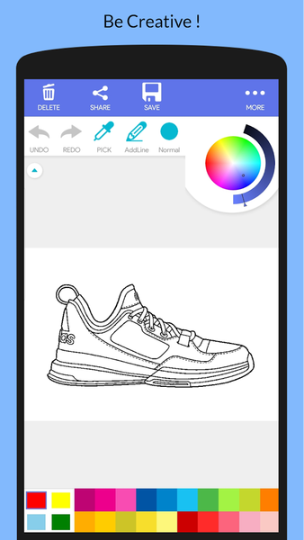 Cool Sneakers Coloring Book - Image screenshot of android app