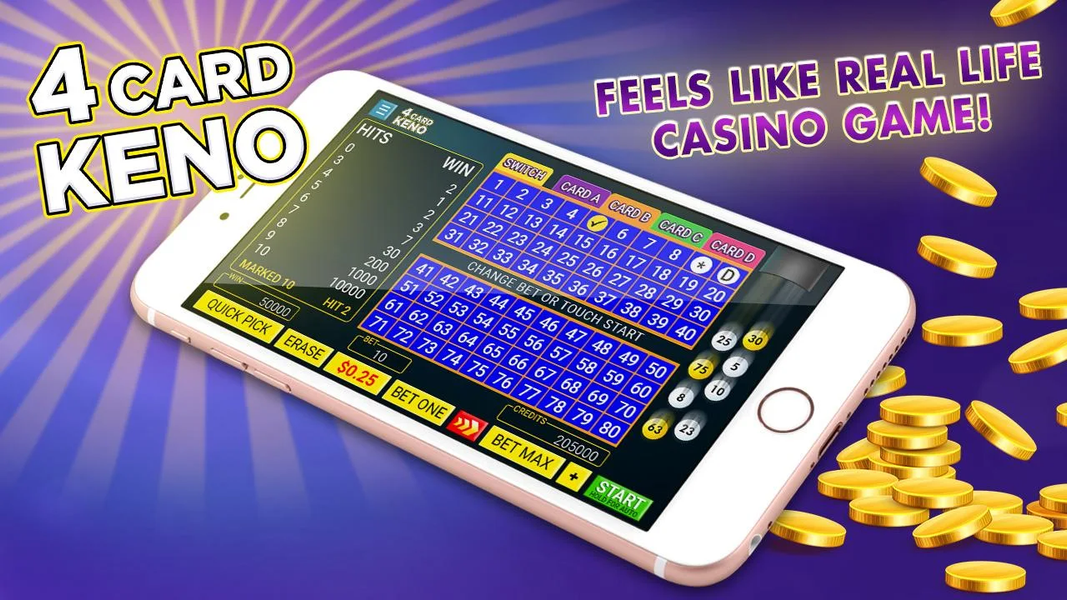 Four Card Keno - ۴ Ways to Win - عکس بازی موبایلی اندروید