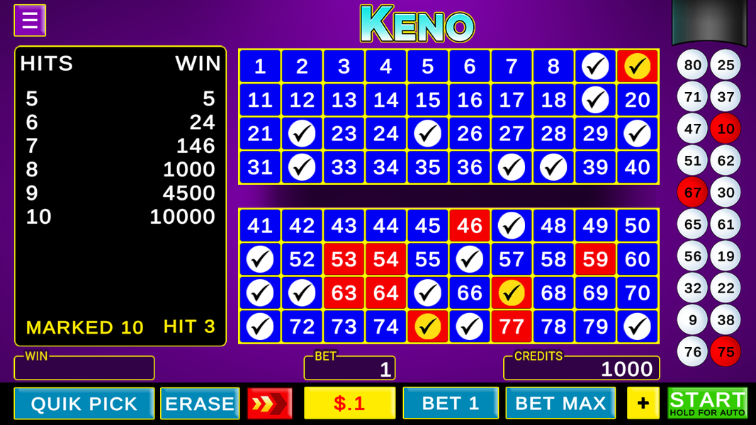 Keno - Las Vegas Games Offline - عکس بازی موبایلی اندروید