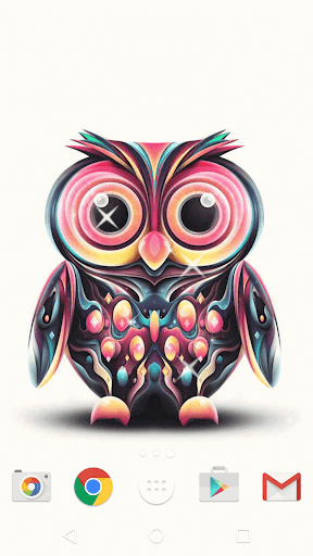 Cute Owl Live Wallpaper - Image screenshot of android app