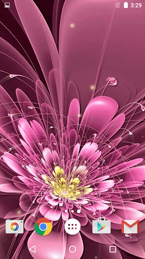 Glowing Flowers Live Wallpaper - Image screenshot of android app