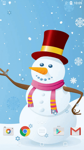 Snowman Live Wallpaper - Image screenshot of android app