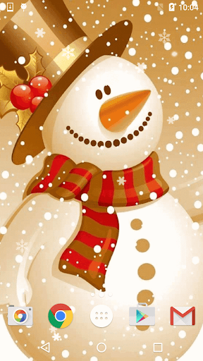Snowman Live Wallpaper - Image screenshot of android app