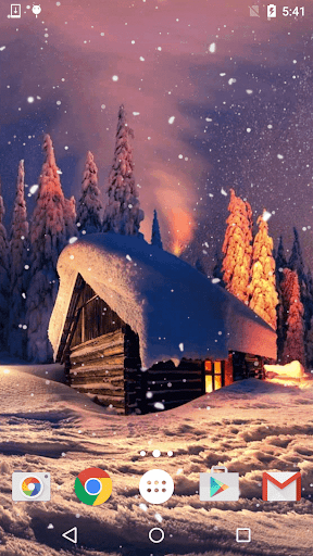 Winter Snow Live Wallpaper - Image screenshot of android app