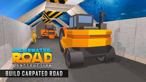 Underwater Road Builder: Bridge Construction 2020 - Gameplay image of android game