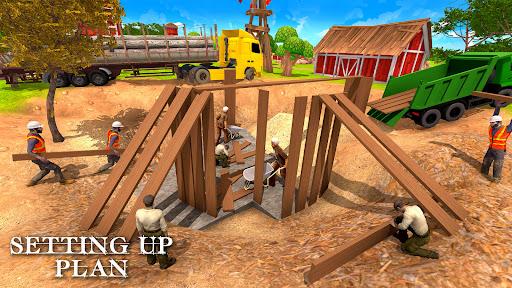 Wood House Construction Game - Gameplay image of android game