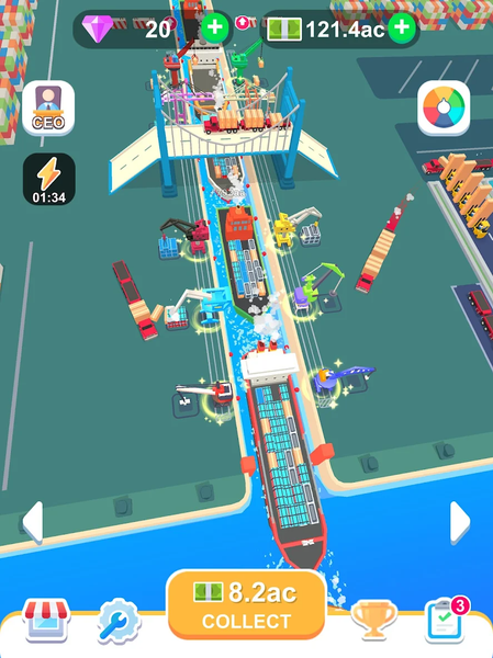 Freight Terminal Tycoon - Gameplay image of android game