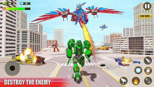 Flying Dinosaur Robot Car Game - Image screenshot of android app