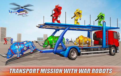 Rhino Robot Transport Game ۳d - عکس برنامه موبایلی اندروید