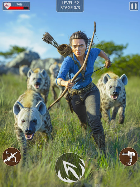Archery Huntress: Animal Hunt - Gameplay image of android game