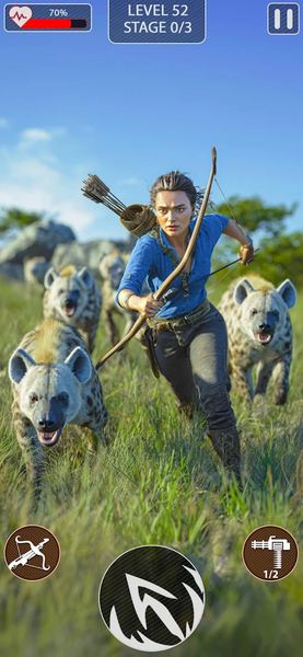 Archery Huntress: Animal Hunt - Gameplay image of android game