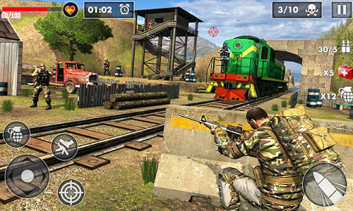 Commando Cover Shooting Strike - Gameplay image of android game