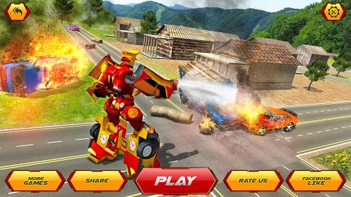 Firefighter Robot Transform Tr - Gameplay image of android game