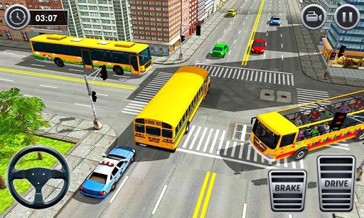 School Bus Coach Driver Games - Gameplay image of android game