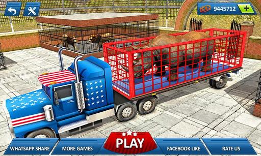 Offroad Wild Animal Truck Driv - Gameplay image of android game