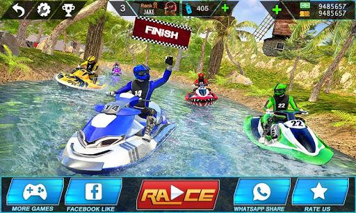 Water Jet Ski Boat Racing 3D - Gameplay image of android game