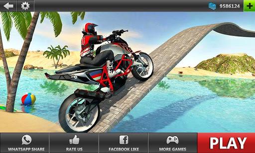 Beach Motorbike Stunts Master - Gameplay image of android game
