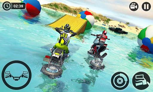 Beach Motorbike Stunts Master - Gameplay image of android game