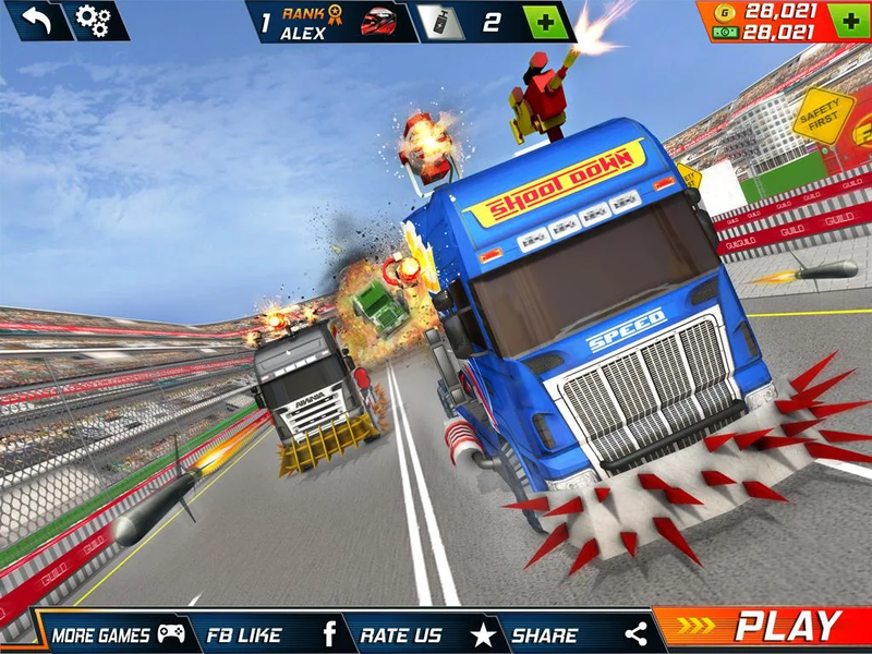 Semi Truck Crash Race 2021: Ne - Gameplay image of android game