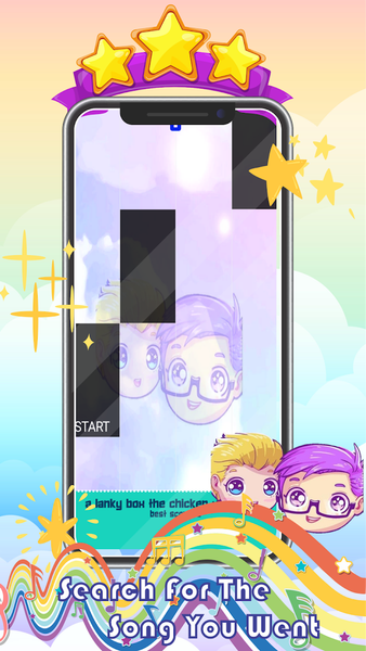 Piano -Lankybox game - Gameplay image of android game