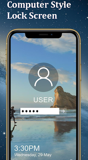 Computer Style Lock Screen Pro - Image screenshot of android app