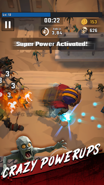 Biters & Bullets: Survivor RPG - Gameplay image of android game